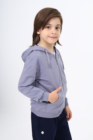Toontoy Kids Toontoy Erkek Çocuk Baskılı Hırka Koyu Gri