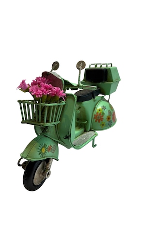 Klc Çiçekli Model Scooter Yeşil