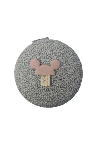 Gigi Panda Örgülü Yuvarlak Katlanır Makyaj Aynası Kulaklar Kulaklar