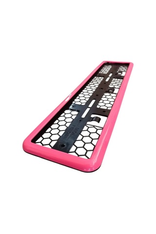 Trobus Plaka Altlığı Çerçeveli Plakalık 2'li Set Pembe