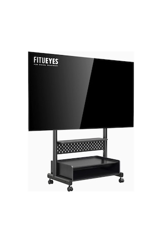 Fitueyes Tv Standı 40 85", 60 Kg Taşıma, Tekerlekli, Ayarlanabilir Yükseklik Tv Ünitesi Siyah