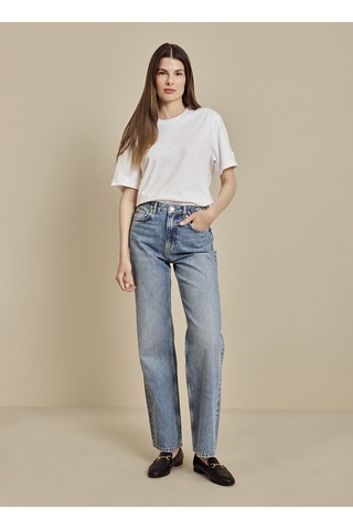 Brooks Brothers Mavi Kadın %100 Pamuk Denim Pantolon Bbss26fdp003