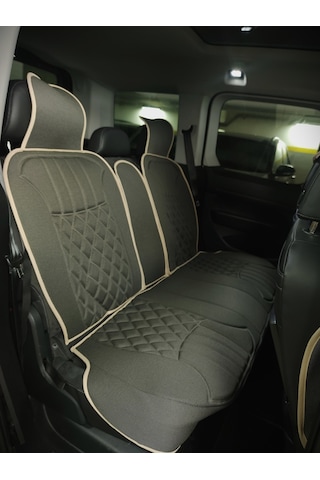 Toyota Rav4 Lüx Oto Koltuk Minderi Ön Arka 5'li Set Elegance Serisi Koyu Bej