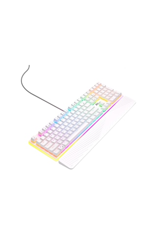 Royal Kludge Rk918 Red Switch Beyaz Pbt Rgb Kablolu Us Gaming Mekanik Klavye