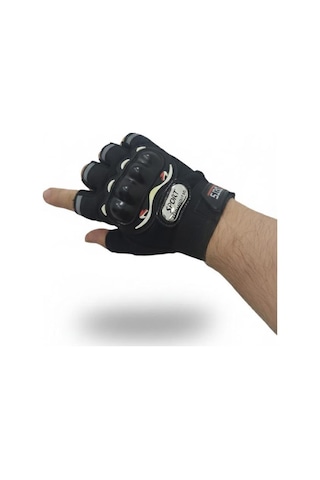 Unisex Korumalı Yarım Bisiklet Motorsiklet Eldiveni Parmaksız