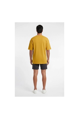 Lixa Basic Turuncu Oversize Erkek T-shirt 141061 Siyah