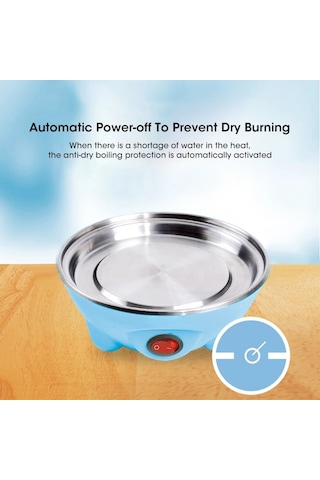 Yumurta Pişirici Otomatik Kapanma Ev 7 Yumurta Çok Fonksiyonlu Buğulanmış White L