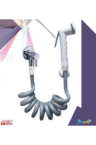 Plasyay Spiral Taharetmatik Gri 1.5 Metre Beyaz - Gri