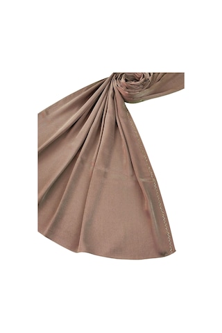 Mim Eşarp Mısırlı Eşarpları Taşlı Jan Jan Abiye Şal 75x190 Cm Kahverengi
