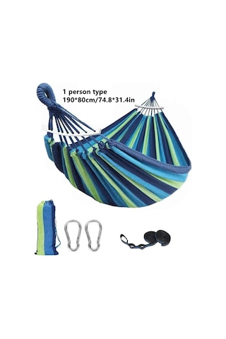 Açık Hamak Taşınabilir Bahçe Hamak Spor Ev Seyahat Kamp Salıncak Çok Renkli