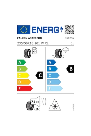 Falken 235/50R18 101w XL Euroall Season As220 Pro Dört Mevsim Lastiği 2025