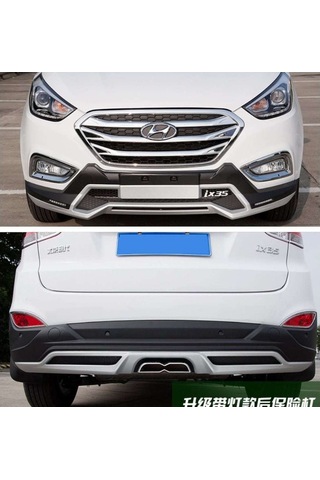 Hyundai İx35 2010- Ön ve Arka Koruma Çift Çıkış Egsozlu Egzozlu