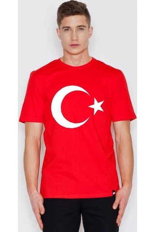 Evox Beyaz Ayyıldız Tişört Yetişkin Boy S,M,L,Xl Likra Kaliteli Penye