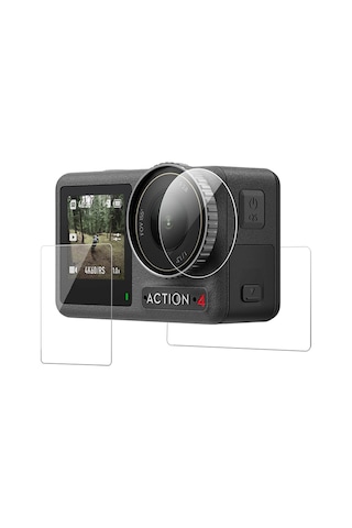 Ayex Temperli Cam Koruma Seti Telesin S6-flm-06-tdj Osmo Action 5 / 4 / 3 İle Uyumlu