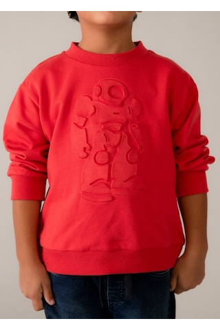 Mayoral Erkek Çocuk İki İplik Sweatshirt Kırmızı KIrmızı