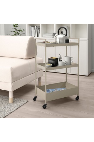 Nıssafors Banyo Düzenleyici, Banyo Servis Arabası, Bej, 50,5x30x83 Cm Bej