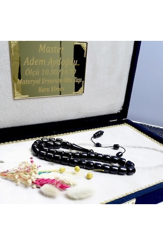 Erzurum Oltu Taşı Tesbih Özel Kutulu Koleksiyon 10,5mm Eskitme Model