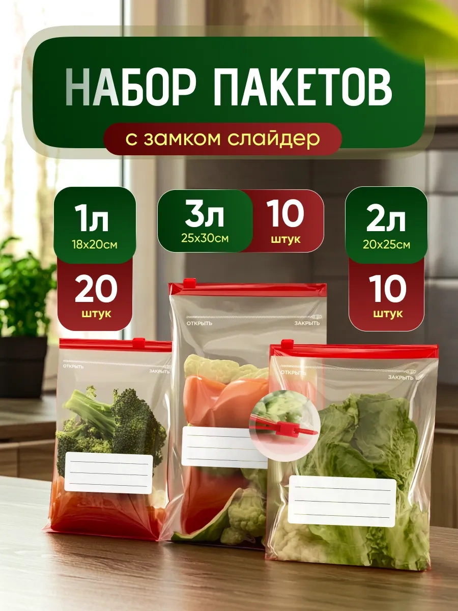 Clear Line 40 Adet Dondurucu Tipi Sızdırmaz Kilitli Gıda Saklama Poşeti 222049566