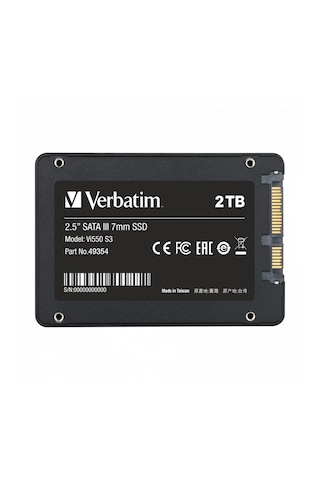 Verbatim 2tb Vi550 S3 Sata 3.0 Ssd Okuma 550mb / Yazma 500mb