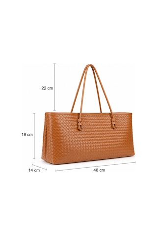 Nura Collection Kadın Örgü Desenli Tote Omuz Çantası - Taba - 895066122 Taba Nura Collection Kadın Örgü Desenli Tote Omuz Çantası - Taba - 895066122 Taba