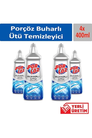 Porçöz Buharlı Ütü Temizleyici 4 x 400 ML