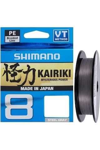 Shimano Kairiki X8 Steel Grey 150 Mt İp Misina 0.13mm Shimano Kairiki X8 Steel Grey 150 Mt İp Misina 0.13mm