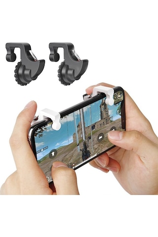 Ally One Pair Profesyonel Joystick Pubg Oyun Ateşleyici Aparat Siyah 2 Adet