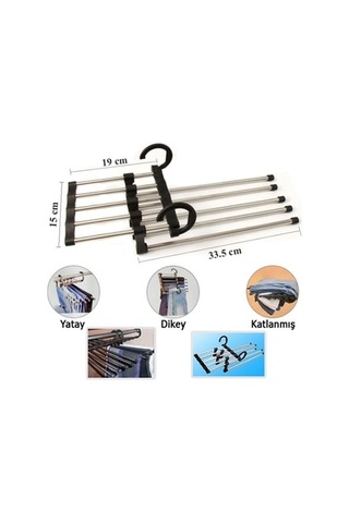 Magic Hanger 5in1 Pantolon Askısı 5361 Çok Renkli
