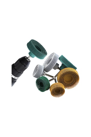 Mufunye Ruıtool 75mm Sarı 80 Elmatik Taşlama Fırçası - Türetme, Parlatma Ve Zımparalama İçin Kauçuk Zırhlı Disk Fırça