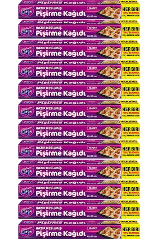 Hazır Kesilmiş Pişirme Kağıdı 10 Lu 42 X 37 Cm 12 Paket