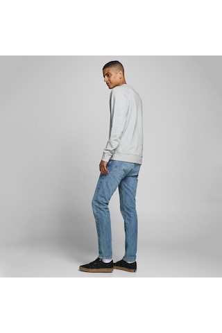 Jack & Jones Erkek Sweatshırt 12164976-whıte 12164976-whıte Gri Gri