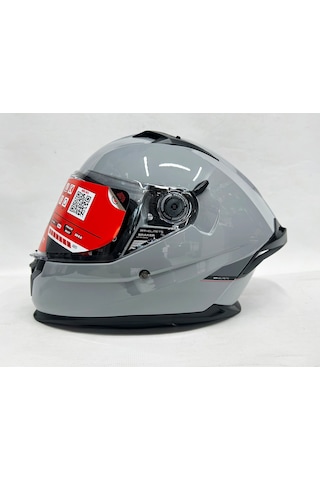 Şefaf Vizörlü + Mt Braker Sv Kapalı Kask Parlak Nardo Gri