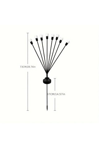 Top Led Güneş Enerjili Bahçe Aydınlatma Solar Bahçe Süsü 2 Mod 8 Top Gün Işığı