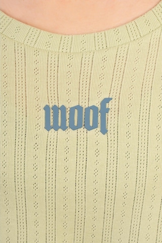 Woof Gym 3D Woof Print Crop Top Soft Green Çok Renkli