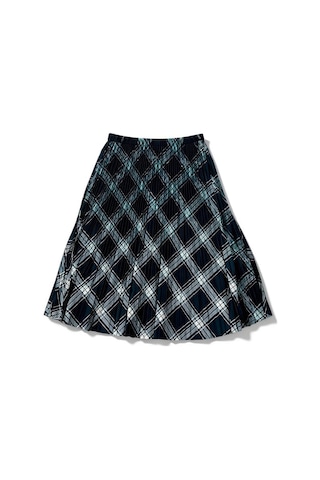 Eren Style Pileli Pamuklu Dijital Piliseli Beli Lastikli Etek 95 Cm - 38-46 Siyah