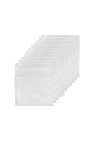 12li Paket Klasik Cep Hediyelik Bayram Mendili %100 Pamuklu 30x30 Cm Çok Renkli