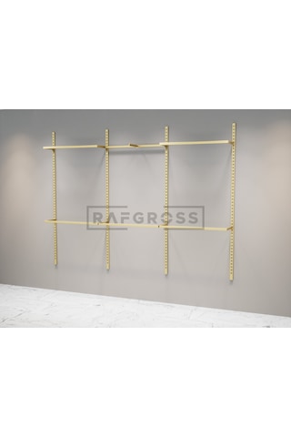 Mağaza Raf Sistemi, Askılık Sistemi, Butik, Mağaza Stand-185x200 Gold
