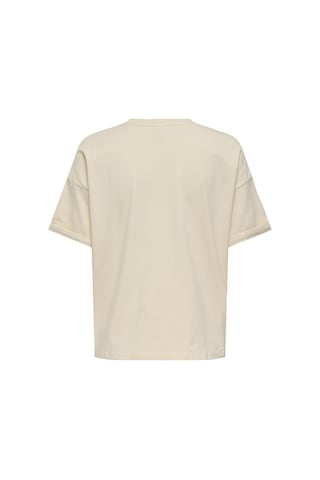 Only Onlcia S/s Foldup Prnt Top Kadın T-shirt 15366009 Bej