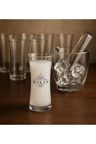 Bk Gift Kişiye Özel 7 Parça Paşabahçe Heybeli Rakı Bardağı Ve Buz Kovası Seti-1, Erkeğe Hediye, Babaya Hediye, Babalar Günü Hediyesi Kobitmeyencom3415