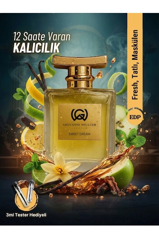 Sweet Dream Eros Erkek Parfümü Yazlık Fresh Bergamot, Nane, Sandal, Versace, Sedir, Portakal Ağacı Aromatik - Odunsu