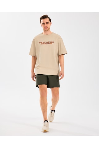 Skechers M Heavyweight Graphic Tee T-shirt Erkek Bej Tshirt S2510155-211 Bej