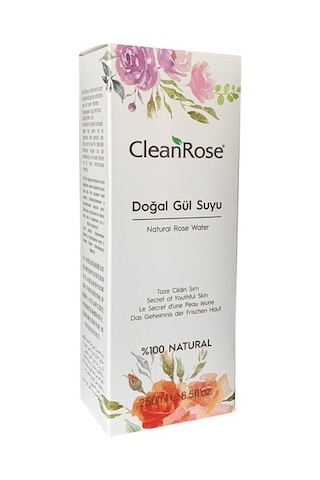 Clean Rose Doğal Gül Suyu Kutulu Pet Şişe 250 ML Clean Rose Doğal Gül Suyu Kutulu Pet Şişe 250 ML