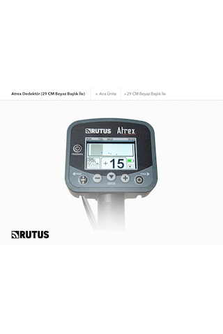 Rutus Atrex Dedektör 29cm Beyaz Başlık İle Metal Dedektörü