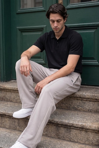 Tommylife Taş Yüzeyi Dokulu Standart Fit Palazzo Erkek Pantolon - 82171 Taş