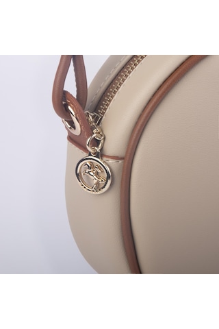 Nas Bag Kadın Yuvarlak Oval Yazlık Moda Çanta Kum Taba Luna Kum - Taba
