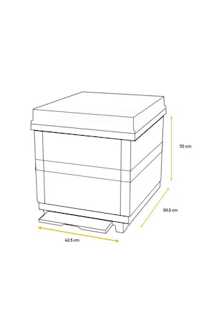Derabee Termo Arı Kovanı Pvc Ahşap 10 Çıtalık Çift Katlı