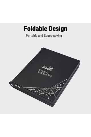 Xindoker Alüminyum Taşınabilir Kamp Masağı - Fırın Tabanlı, Katlanabilir, Dış Mekan Yeme/içme, 32x21x8cm, Gümüş Gümüş