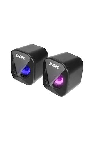 Snopy Sn-83u 2.0 Mini Led Işıklı 2wx2ch Siyah Usb Gaming Speaker Hoparlör