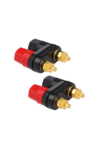 Mufunye Hoparlör Amfi İçin 4mm Plastik+metal Çift Anahtarli Banana Soketi, Güç Bağlantı Terminali, 2 Adet Set