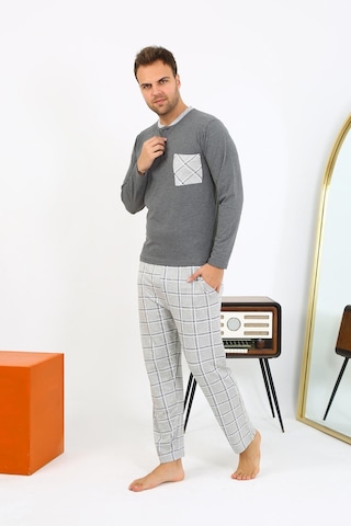 Akbeniz Erkek Uzun Kol Penye Antrasit Pijama Takımı 6861 Antrasit